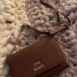 Steve Madden Tan Crossbody Bag with Chain Strap